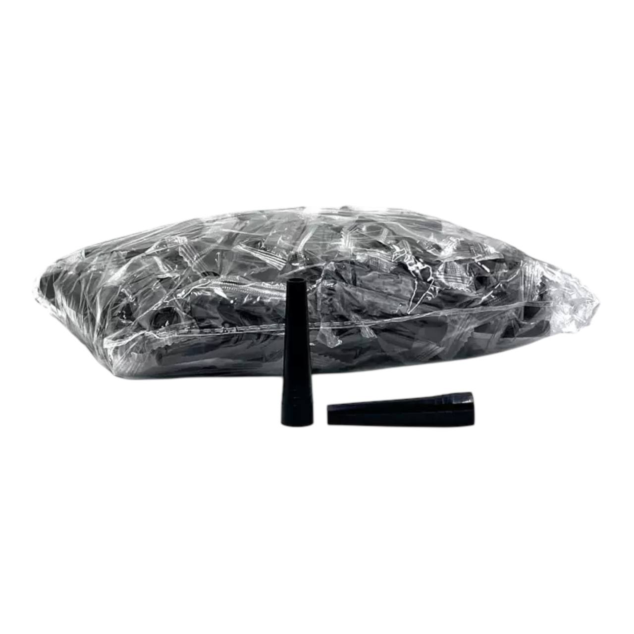 Plastic Mouthpiece Black x 100, 6cm